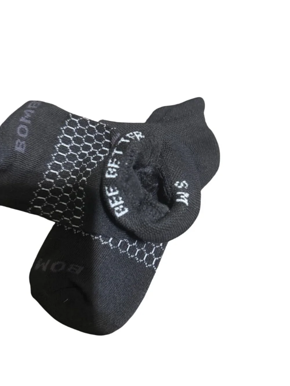 Bombas ankle Sock tech 5-Pack Black size Small honeycomb blister tab performance